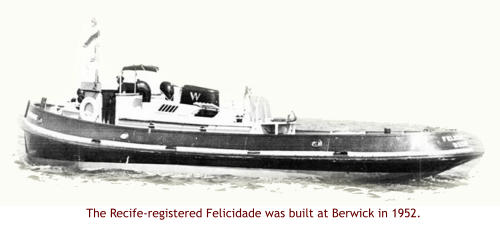 The Recife-registered Felicidade was built at Berwick in 1952.