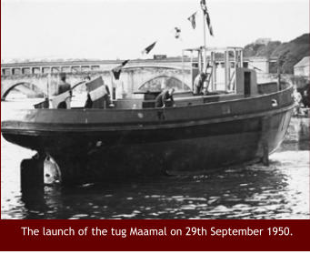 The launch of the tug Maamal on 29th September 1950.